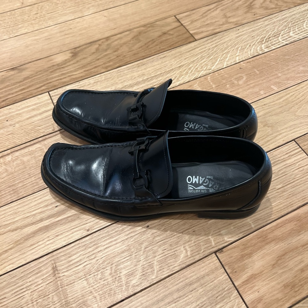Ferragamo Grandioso 2 Double Gancini Leather Loafer